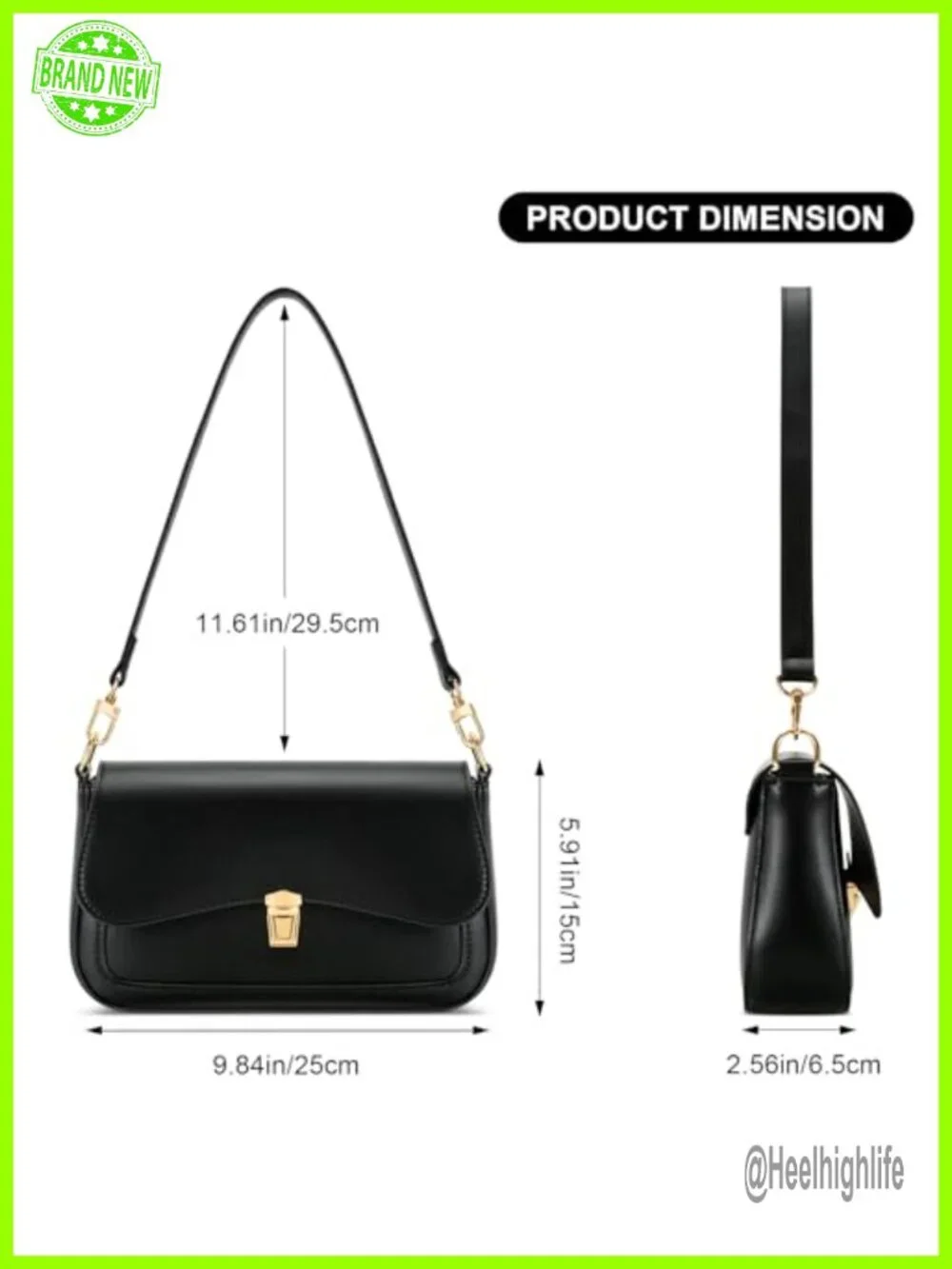 Faux Leather Mini Hobo Handbag with Detachable Chain Strap